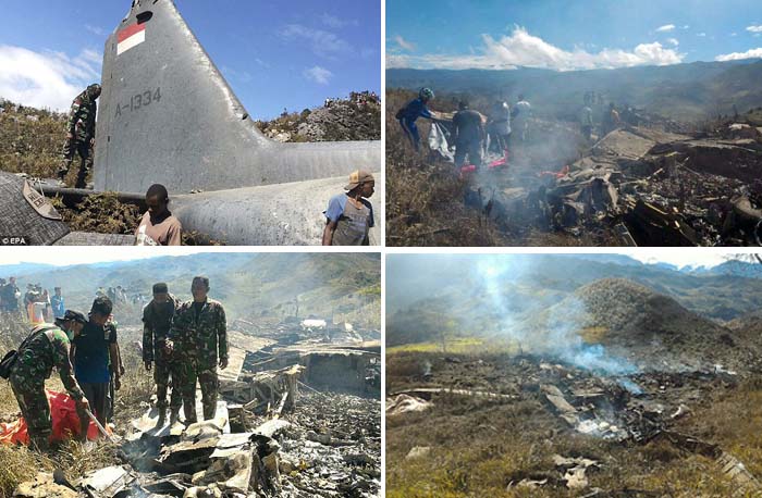 Hercules C-130 TNI AU Jatuh di Papua, Ini Foto-fotonya